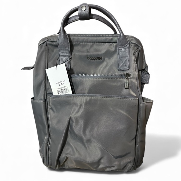 Baggallini Other - Baggallini Soho Travel Laptop Backpack Charcoal Gray with Luggage Sleeve NWT